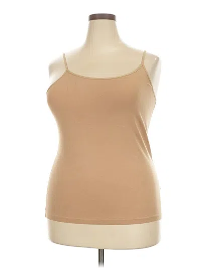 Pre-owned Walmart Tank Top Tan Strapless Neckline Tops In Brown