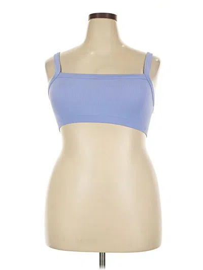 Pre-owned Walmart Tube Top Blue Strapless Neckline Tops