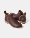 Walnut Melbourne Douglas Stitch Leather Boot In Chocolate