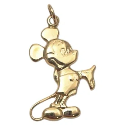 Pre-owned Walt Disney 14k Yellow Gold Mickey Mouse Charm #25190