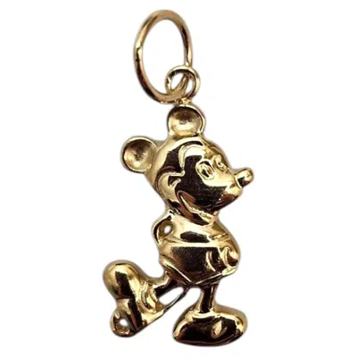 Pre-owned Walt Disney Disney 14k Yellow Gold Mickey Mouse Charm #25254