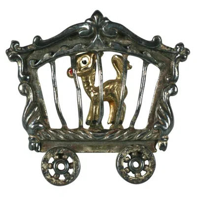 Pre-owned Walt Disney Productions Bambi Brooch By Coro In Black