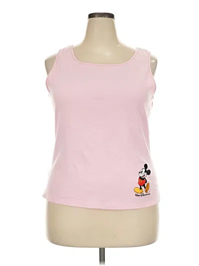 Pre-owned Walt Disney Tank Top Pink Strapless Neckline Tops