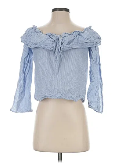 Pre-owned Walter Baker 3/4 Sleeve Blouse In Blue