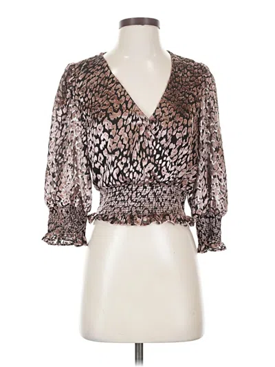 Pre-owned Walter Baker 3/4 Sleeve Blouse In Brown