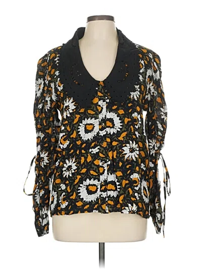 Walter Baker 3/4 Sleeve Blouse In Brown