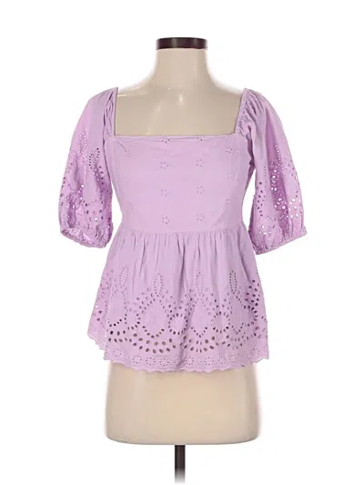 Pre-owned Walter Baker 3/4 Sleeve Blouse In Purple
