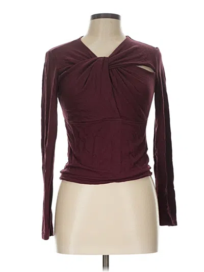 Pre-owned Walter Baker 3/4 Sleeve T-shirt In Burgundy