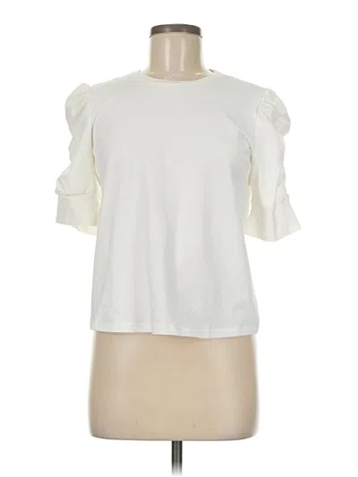 Pre-owned Walter Baker 3/4 Sleeve T-shirt In Ivory