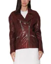 Walter Baker Alexa Leather Jacket In Red