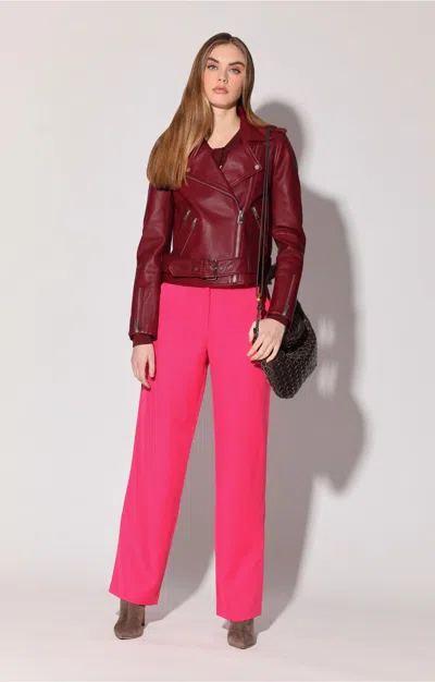 Walter Baker Allison Leather Jacket In Red