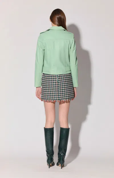 Walter Baker Allison Jacket, Pistachio - Leather In White