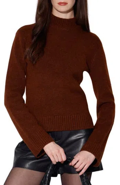 Walter Baker Amara Mock Neck Sweater In Brown
