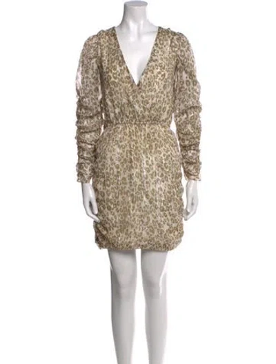 Pre-owned Walter Baker Animal Print Mini Dress