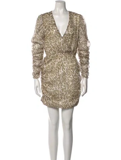 Pre-owned Walter Baker Animal Print Mini Dress