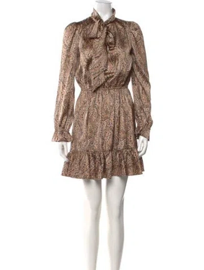 Pre-owned Walter Baker Animal Print Mini Dress In Neutral
