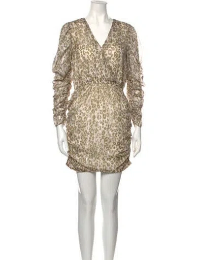 Pre-owned Walter Baker Animal Print Mini Dress W/ Tags