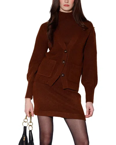 Walter Baker Aretha V-neck Cardigan In Brown