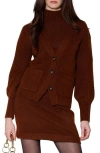 Walter Baker Aretha V-neck Cardigan In Brown