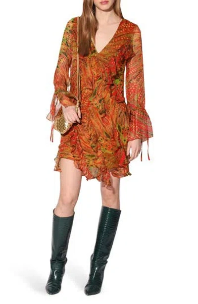 Walter Baker Ariella Long Sleeve Dress In Feather Dream