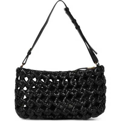 Walter Baker Ash Leather Convertible Clutch In Black