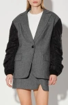 Walter Baker Asher Oversize Wool Blend Jacket In Gray