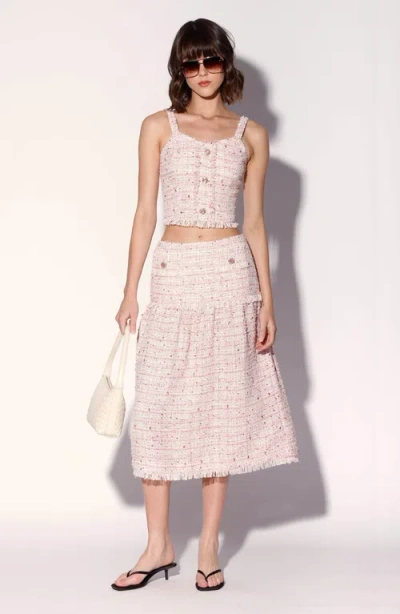 Walter Baker Aubrey Blossom Tweed Skirt In Multi