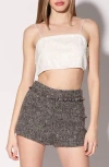 Walter Baker Women's Vanilla Cloud Sequin Audrine Embellished Crop Top In Vanilla Cloud Sequin