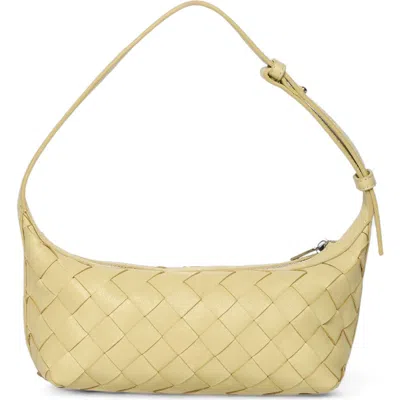 Walter Baker Aurora Woven Leather Mini Shoulder Bag In Shadow Gre