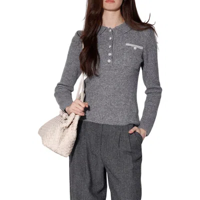 Walter Baker Barry Polo Sweater In Gray