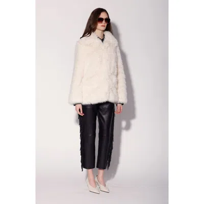 Walter Baker Beckett Faux Fur Coat In White