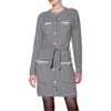 Walter Baker Beth Button Front Sweater Dress In Gray