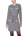 Walter Baker Beth Button Front Sweater Dress In Gray