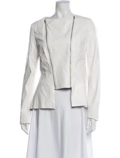 Pre-owned Walter Baker Biker Jacket In White