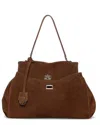 Walter Baker Billie Suede Satchel In Brown