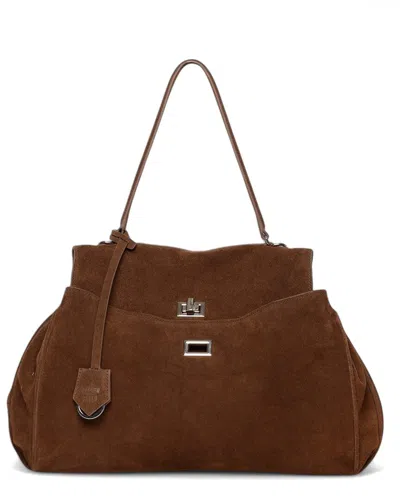 Walter Baker Billie Suede Satchel In Brown