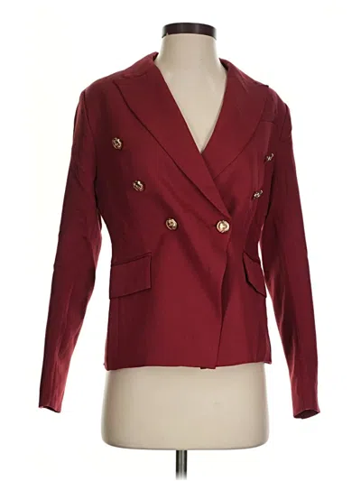 Pre-owned Walter Baker Blazer Jacket In Burgundy