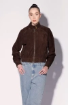Walter Baker Bowie Suede Bomber Jacket In Brown