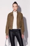 Walter Baker Bowie Suede Bomber Jacket In Brown