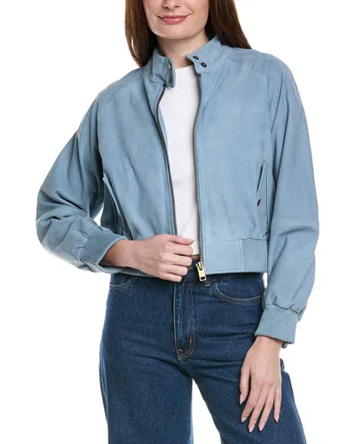 Walter Baker Bowie Suede Jacket In Blue