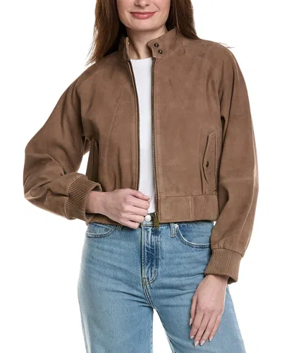 Walter Baker Bowie Suede Jacket In Brown