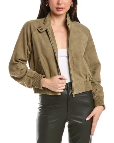 Walter Baker Bowie Suede Jacket In Green