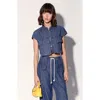 Walter Baker Bryce Crop Denim Top In Blue