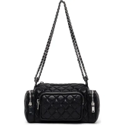 Walter Baker Camden Diamond Quilt Leather Shoulder Bag In Black