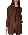 Walter Baker Candice Suede Coat In Animal Print