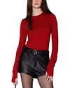 Walter Baker Caroline Long Sleeve Top In Red