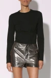 Walter Baker Casey Long Sleeve Top In Black