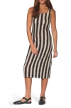 Walter Baker Cassy Openwork Cotton Body-con Dress In Stripe Crochet