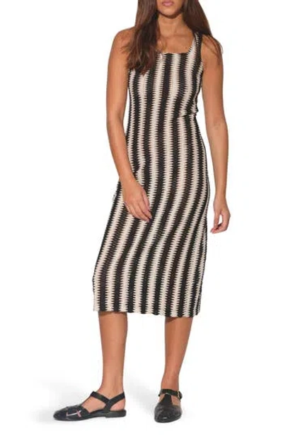 Walter Baker Cassy Openwork Cotton Body-con Dress In Stripe Crochet