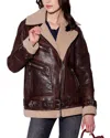 Walter Baker Celine Leather Jacket In Brown